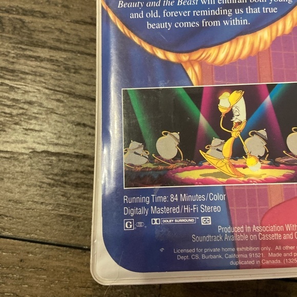 Beauty and the Beast Black Diamond Edition VHS Tape Walt Disney Rare Collector - Picture 8 of 13